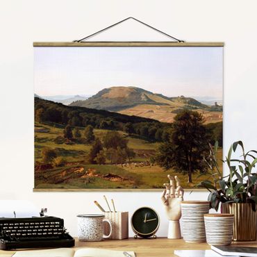 Foto su tessuto da parete con bastone - Albert Bierstadt - monte e di valle - Orizzontale 3:4