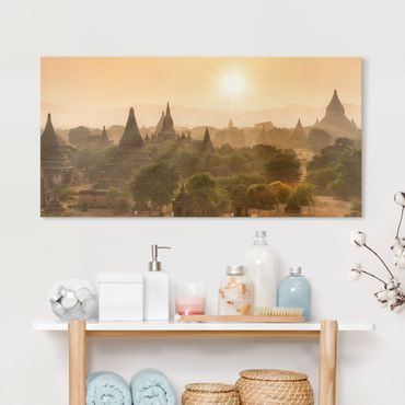 Stampa su tela - Tramonto su Bagan