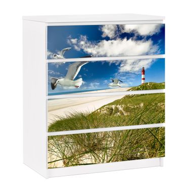 Carta adesiva per mobili IKEA - Malm Cassettiera 4xCassetti - Dune Breeze