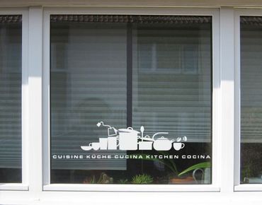 Adesivo per finestre - no.UL926 Skyline Of A Kitchen