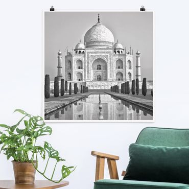 Poster - Taj Mahal With Garden - Quadrato 1:1