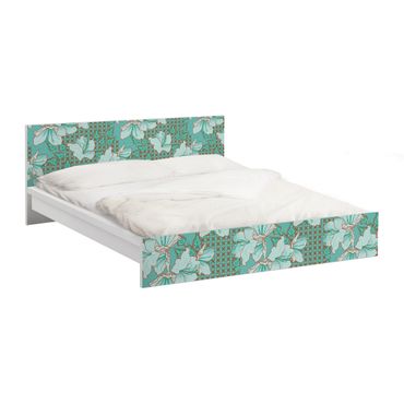 Carta adesiva per mobili IKEA - Malm Letto basso 160x200cm Oriental floral pattern