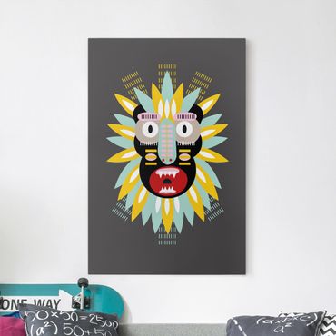 Stampa su tela - Collage Mask Ethnic - King Kong - Verticale 3:2