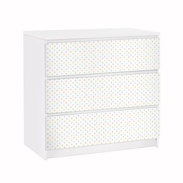 Carta adesiva per mobili IKEA Malm Cassettiera 3xCassetti - Pastel Triangles