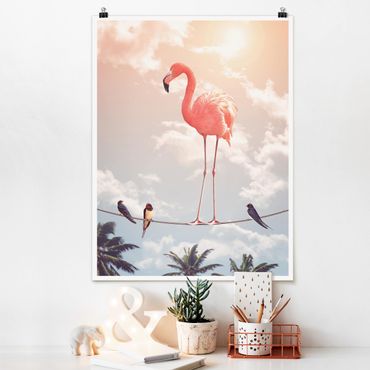 Poster - Cielo Con Flamingo - Verticale 4:3