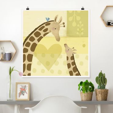 Poster - Io e mia madre - Giraffe - Quadrato 1:1