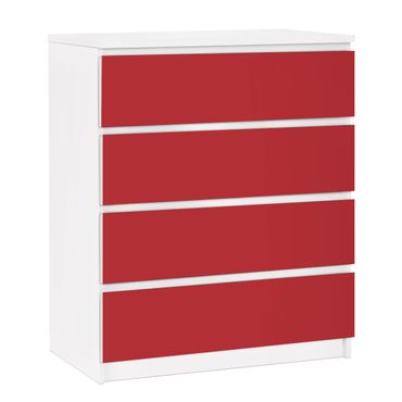 Carta adesiva per mobili IKEA - Malm Cassettiera 4xCassetti - Colour carmine