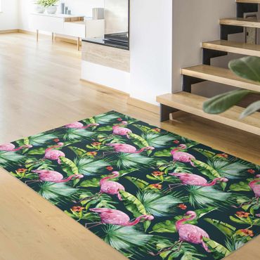 Tappeti in vinile - Tropical Flamingo pattern - Orizzontale 3:2
