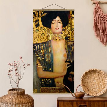 Quadro su tessuto con stecche per poster - Gustav Klimt - Giuditta I - Verticale 2:1