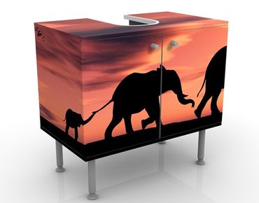 Mobile per lavabo design Savannah Elefant Family