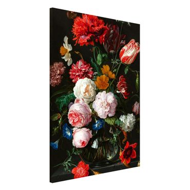 Lavagna magnetica - Jan Davidsz De Heem - Natura morta con fiori in un vaso di vetro - Formato verticale 2:3