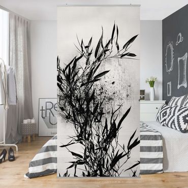 Tenda a pannello - Mondo vegetale grafico - Bambú nero - 250x120cm
