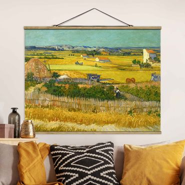 Foto su tessuto da parete con bastone - Vincent Van Gogh - Harvest - Orizzontale 3:4