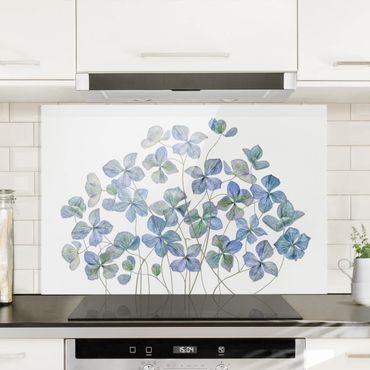 Paraschizzi in vetro - Blue Hydrangea Flowers