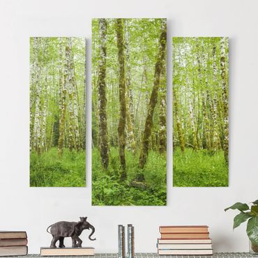 Stampa su tela - Hoh Rain Forest In Olympic National Park - Trittico da galleria