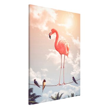 Lavagna magnetica - Cielo Con Flamingo - Formato verticale 2:3