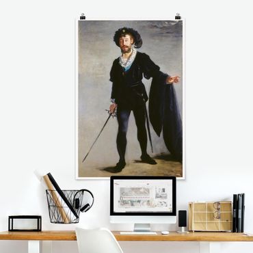 Poster - Edouard Manet - Il cantante Jean-Baptiste Faure Come Amleto - Verticale 3:2