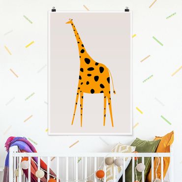 Poster - Giraffa gialla - Verticale 3:2