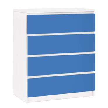 Carta adesiva per mobili IKEA - Malm Cassettiera 4xCassetti - Colour Royal Blue