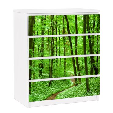 Carta adesiva per mobili IKEA - Malm Cassettiera 4xCassetti - Romantic Forest Track
