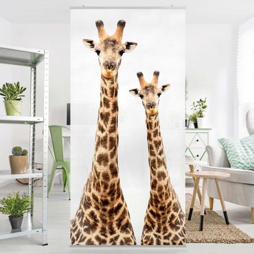 Tenda a pannello - Portrait of two giraffes 250x120cm