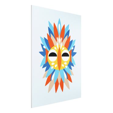 Stampa su Forex - Collage Mask Ethnic - Parrot - Verticale 4:3