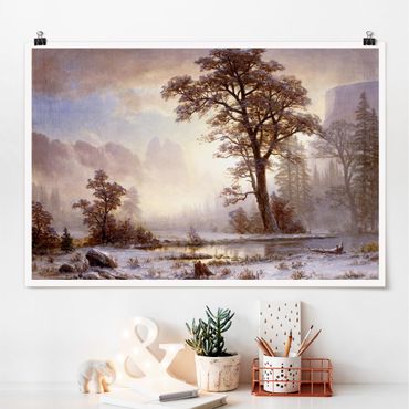 Poster - Albert Bierstadt - Yosemite Valley durante la nevicata - Orizzontale 2:3