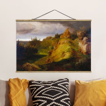 Foto su tessuto da parete con bastone - Louis Gurlitt - Giant Mountain - Orizzontale 2:3