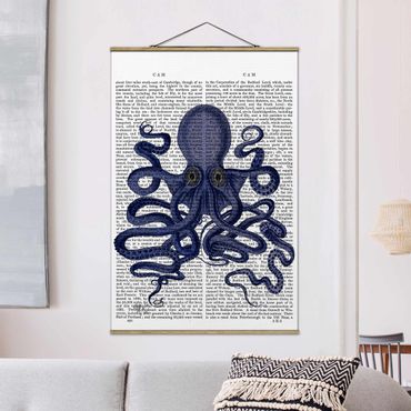 Foto su tessuto da parete con bastone - Animal Reading - Octopus - Verticale 3:2