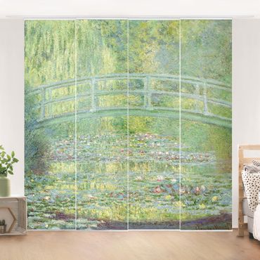 Tende scorrevoli set - Claude Monet - Ponte giapponese - 4 Pannelli