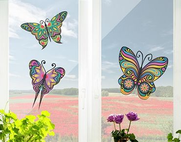 Adesivi da finestra no.BP23 Mandala Butterflies