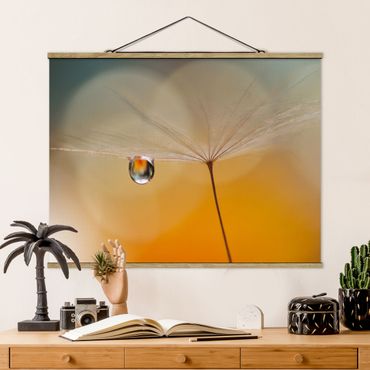 Foto su tessuto da parete con bastone - Dandelion In Arancione - Orizzontale 3:4