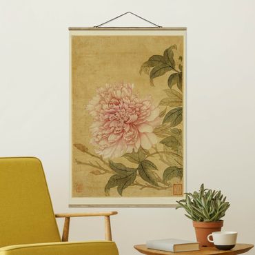Foto su tessuto da parete con bastone - Yun Shouping - Chrysanthemum - Verticale 3:2