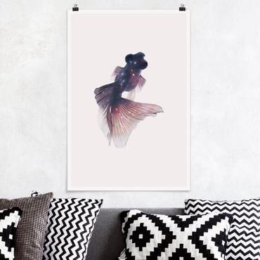 Poster - Pesce Con Galaxy - Verticale 3:2