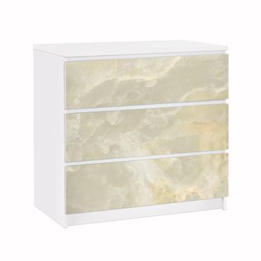 Carta adesiva per mobili IKEA Malm Cassettiera 3xCassetti - Onyx Marble Cream