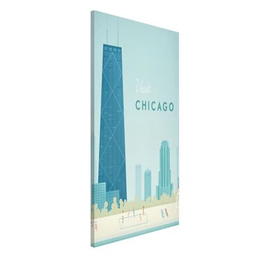 Lavagna magnetica - Poster viaggio - Chicago - Formato verticale 4:3