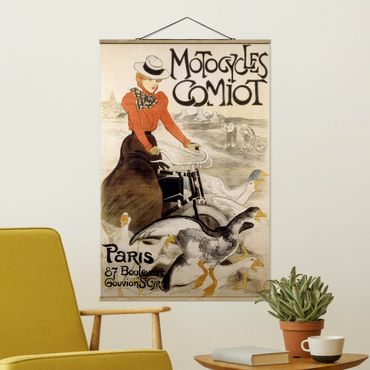 Foto su tessuto da parete con bastone - Théophile Steinlen - Poster Per motore Comiot - Verticale 3:2