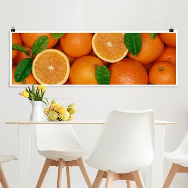 Poster - Juicy Oranges - Panorama formato orizzontale