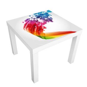 Carta adesiva per mobili IKEA - Lack Tavolino Rainbow Wave and Bubbles