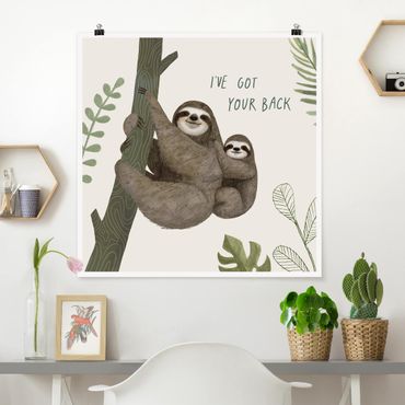 Poster - Sloth Proverbi - Indietro - Quadrato 1:1