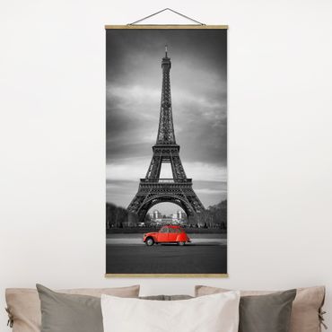 Quadro su tessuto con stecche per poster - Spot On Paris - Verticale 2:1