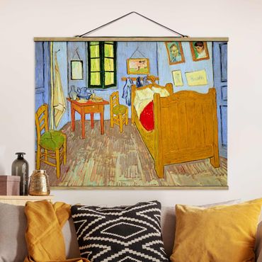 Foto su tessuto da parete con bastone - Vincent Van Gogh - Camera ad Arles - Orizzontale 3:4
