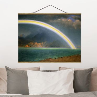 Foto su tessuto da parete con bastone - Albert Bierstadt - Rainbow Sopra Jenny Lake - Orizzontale 3:4