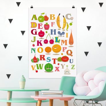 Poster - No.EK120 divertenti Frutta e verdura alfabeto - Verticale 3:2