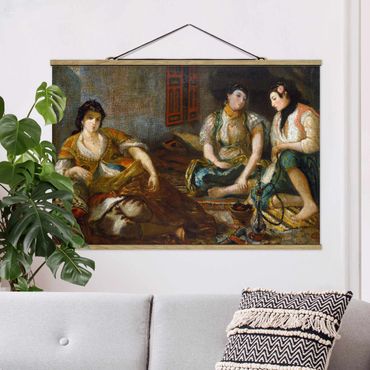 Foto su tessuto da parete con bastone - Eugène Delacroix - Tre donne arabe - Orizzontale 2:3