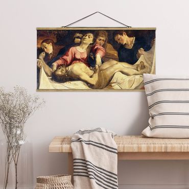 Quadro su tessuto con stecche per poster - Ludovico Carracci - Pietà - Orizzontale 1:2
