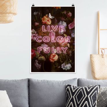 Poster - live Colorfully - Verticale 3:2