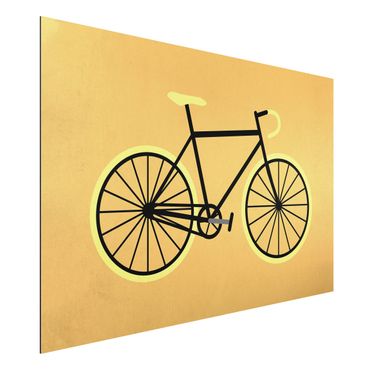 Stampa su alluminio - Bicicletta in giallo - Orizzontale 2:3