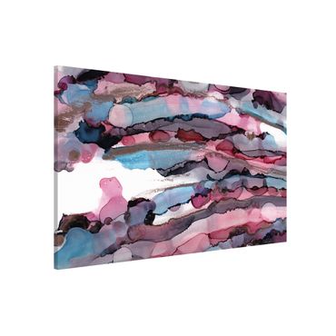 Lavagna magnetica - Onde cavalcanti in violetto con rosa e oro