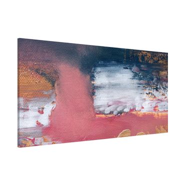 Lavagna magnetica - Tempesta rosa con oro